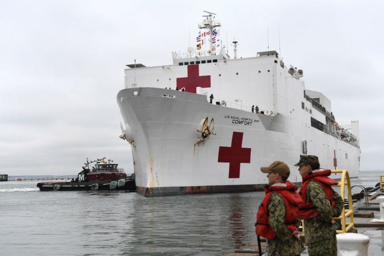 USNS Comfort (T-AH 20) returns to Naval Station Norfolk after a five month deployment.