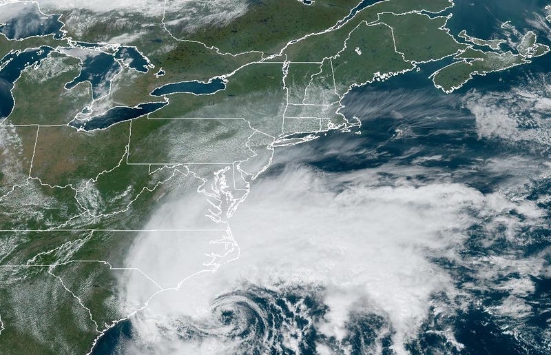 The East Coast will be hit by a tropical rainstorm on the first weekend of the fall season