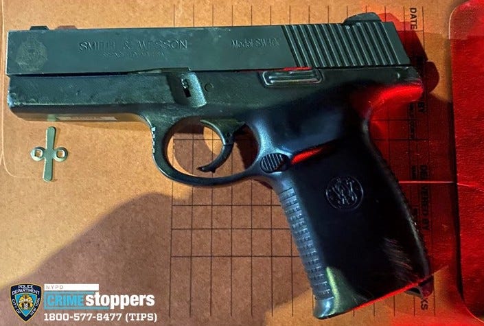 The man who was fatally shot was in possession of this loaded, .40 caliber semiautomatic firearm, police said