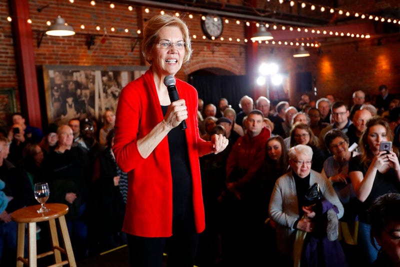 2020 Democratic presidential candidate Sen. Elizabeth Warren speaks to residents during an organizing event in Dubuque, Iowa.