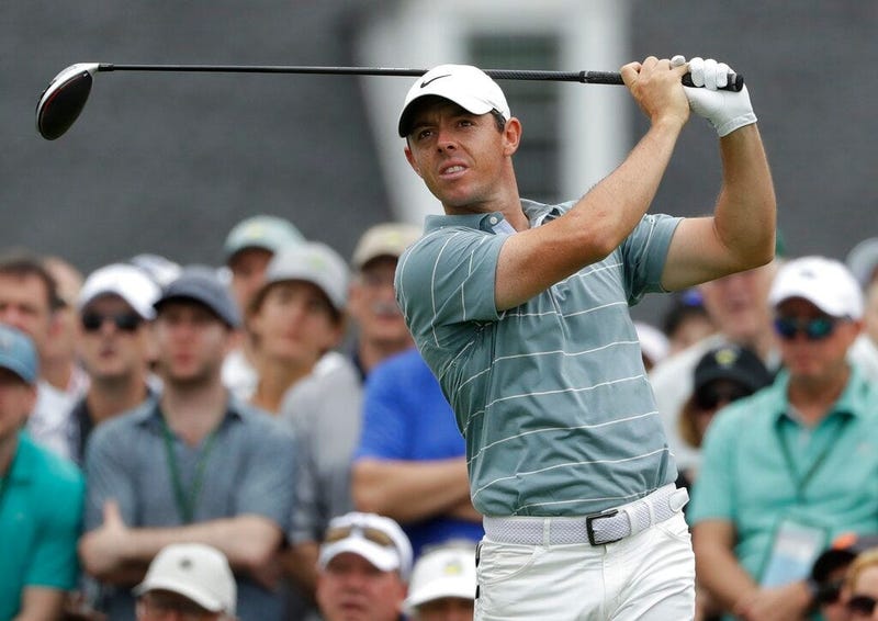 Rory McIlroy, of Northern Ireland, hits a drive on the first hole during the third round for the Masters golf tournament, in Augusta, Ga. McIlroy is at the Wells Fargo Championship this week in Charlotte, N.C., where he turns 30 on Saturday, May 4.