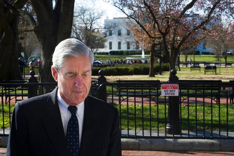 Special Counsel Robert Mueller walks past the White House after attending services at St. John's Episcopal Church, in Washington, Sunday, March 24, 2019. Mueller closed his long and contentious Russia investigation with no new charges, ending the probe th