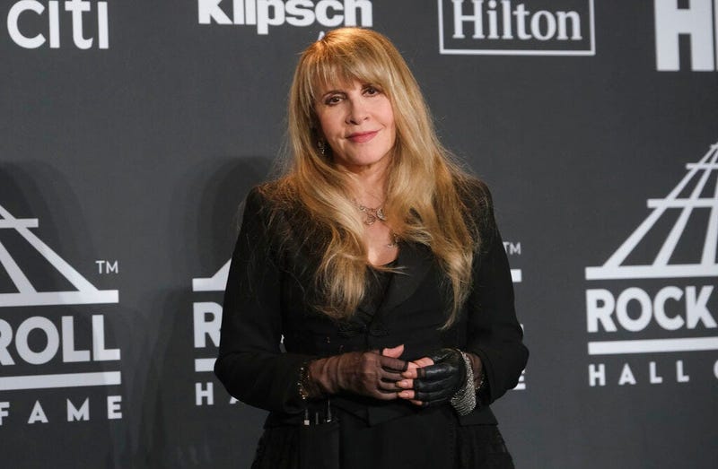 Stevie Nicks poses in the press room at the Rock & Roll Hall of Fame induction ceremony at the Barclays Center on Friday, March 29, 2019, in New York.