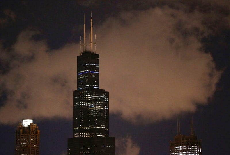 The Willis Tower in Chicago is partially powered down for Earth Hour on Saturday, March 30, 2019. Earth Hour, spearheaded by the World Wildlife Fund, calls for greater awareness and more sparing use of resources, especially fossil fuels that produce carbo