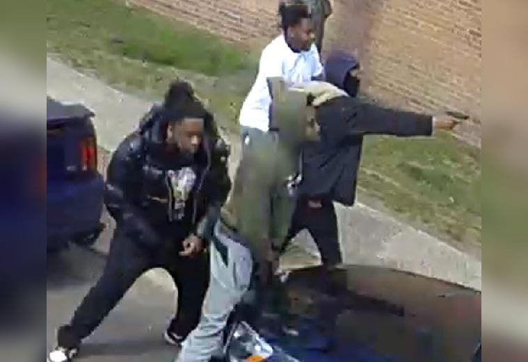Police are searching for four men in Wednesday's shooting in Fresh Meadows