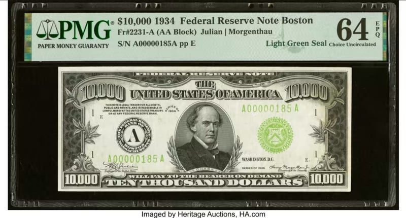 $10,000 bill
