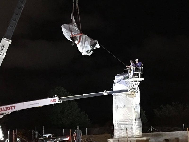 After a protest turned violent last week, Chicago’s Christopher Columbus statues were removed early Friday morning from both Grant Park and Arrigo Park - hours after Mayor Lori Lightfoot ordered their removal.