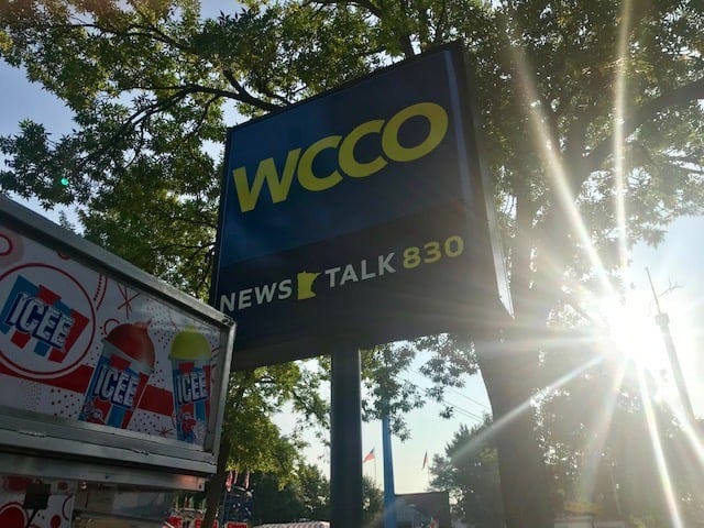 The News Talk 830 WCCO booth at the Minnesota State Fair. 