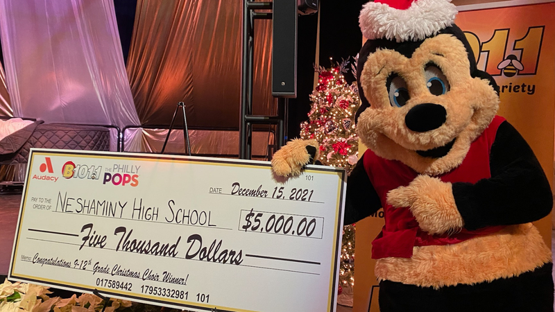 Buzzbee with Neshaminy High School's $5,000 Grand Prize