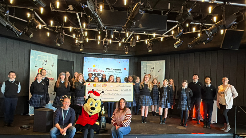 B101's 2025 K-8 Christmas Choir Competition Champions Notre Dame De Lourdes School Performs at B101
