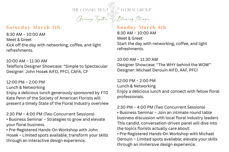 CT Floral Seminar