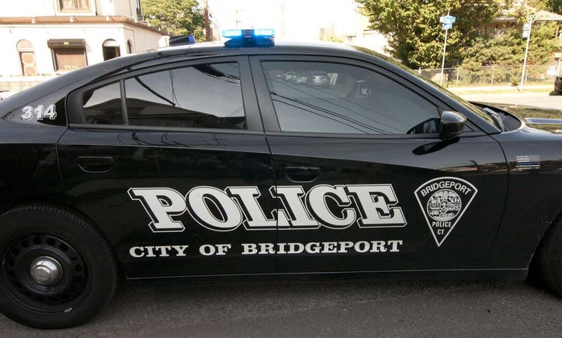 A Bridgeport police cruiser.
