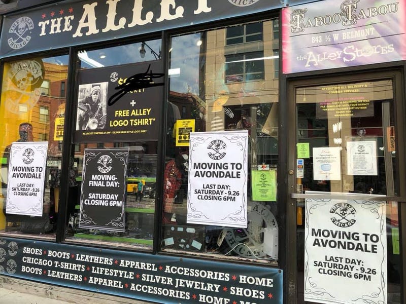 The counterculture clothing store “The Alley,” in Chicago’s Lakeview neighborhood, is moving and shifting focus to a largely on-line business model.