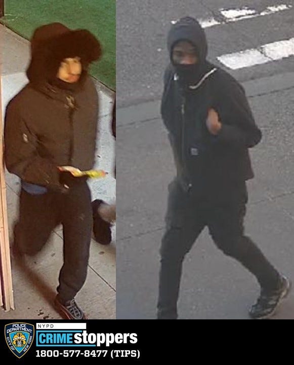 Two suspects wanted in relation to a series of robberies of Manhattan newsstands and street vendors that have occurred in 2024.