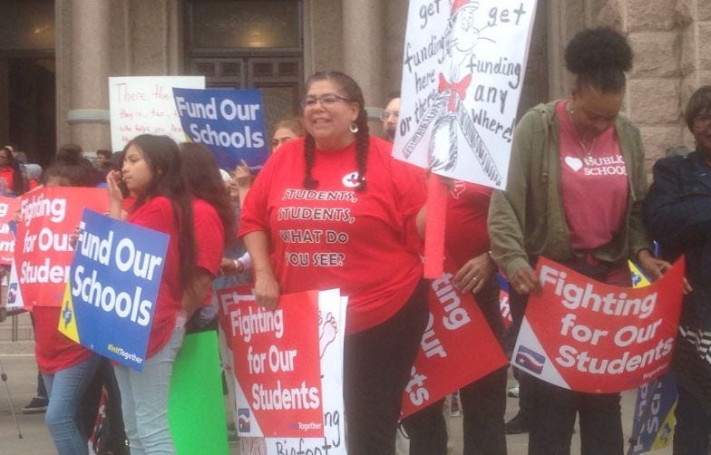 Texas Teachers Rally In Austin