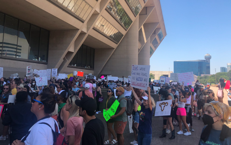 Protest at Dallas City Hall