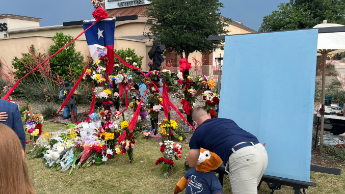 Public adding to memorial for Allen shooting victims, some victims identified