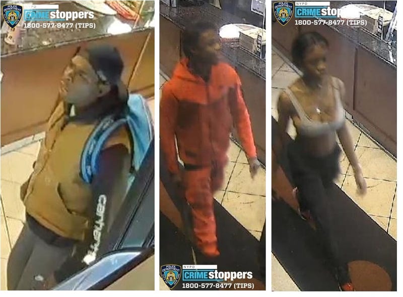 Security cameras captured images of the three assailants.