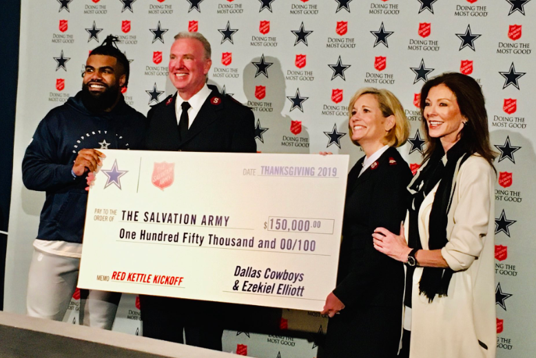 Dallas Cowboys, Ezekiel Elliott Donation To Salvation Army