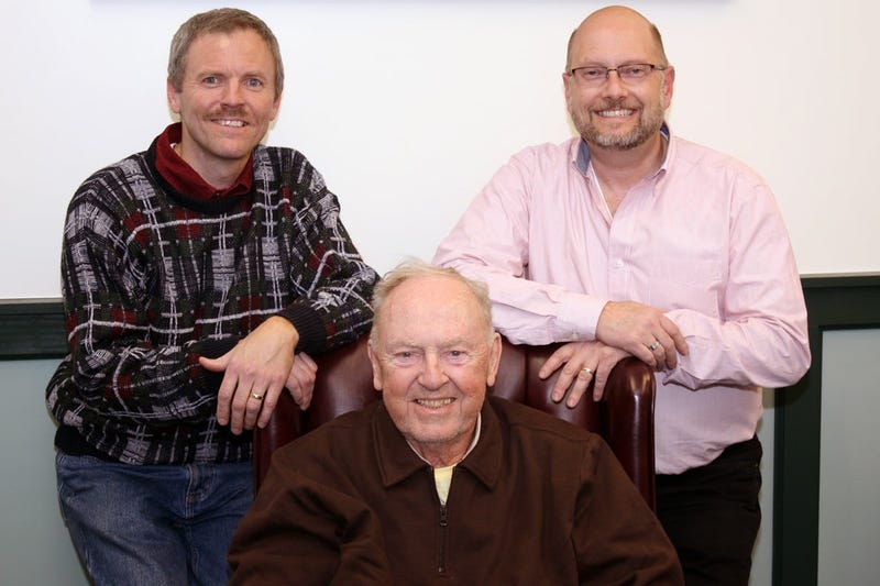 Son Dennis Golden, Brother in law Cory Schipfer are 3rd generation owners. Seated below is dad - the late Fred Golden (2nd generation).
