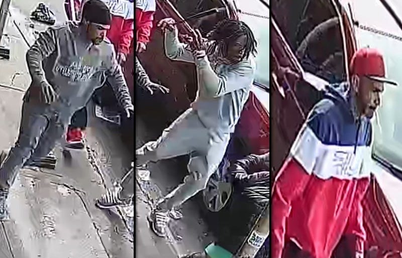 Police are searching for three people in the armed carjacking in the Bronx on May 1