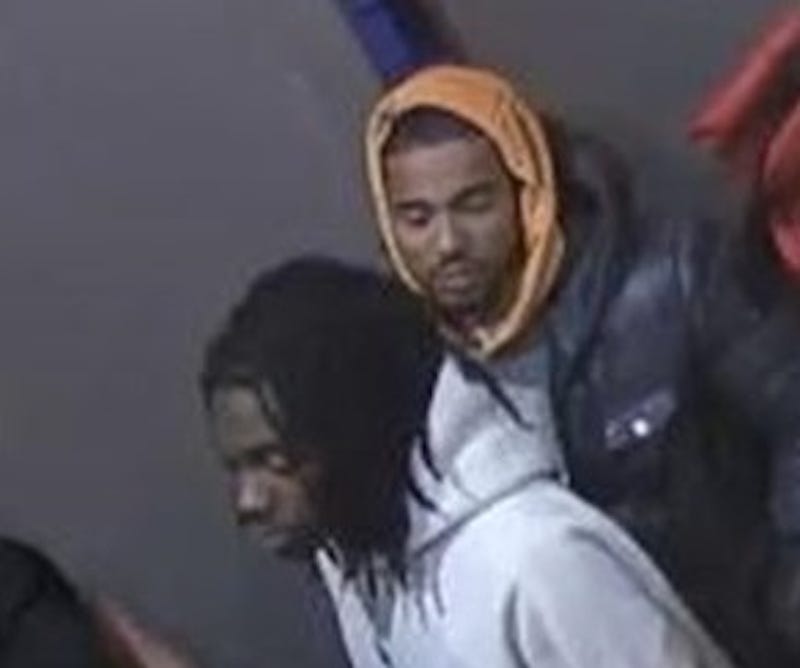 Police are still searching for two men in the April 25 robberies after a third man was arrested last week