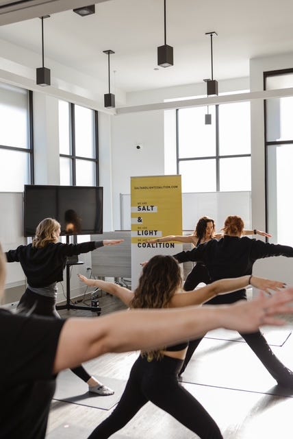 Salt & Light survivors take part in yoga & wellness classes 