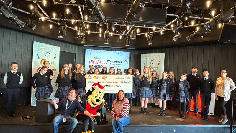 B101's 2025 K-8 Christmas Choir Competition Champions Notre Dame De Lourdes School Performs at B101