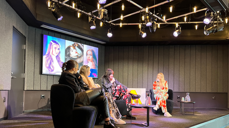 Tate McRae, Mimi Webb, GAYLE and Raven in our TDY Artist Lounge