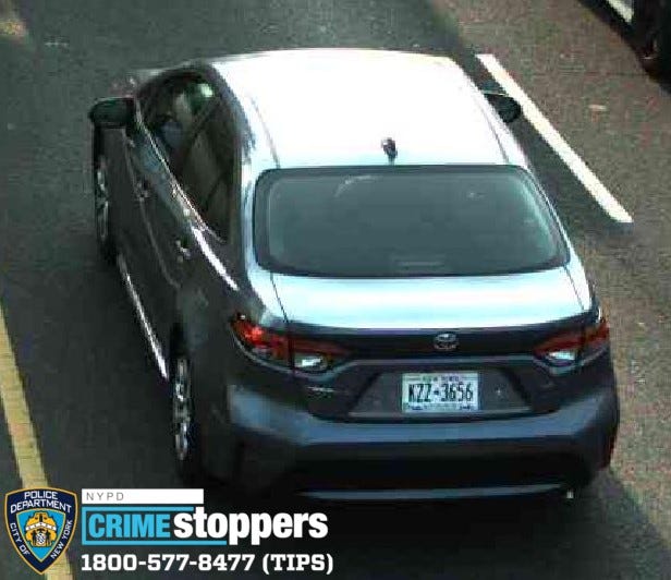 The car that the group of attackers forced the victim into.
