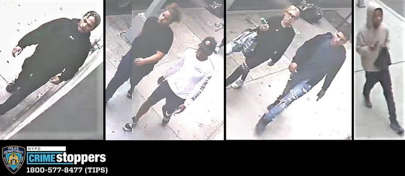Cops are searching for six suspects are a 17-year-old boy was beaten and robbed in Midtown on April 17