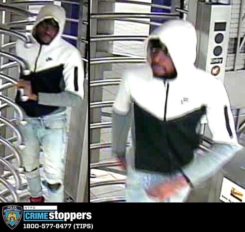 Police are searching for a man who beat up a woman after telling her to "look somewhere else" near Queens Plaza in Long Island City