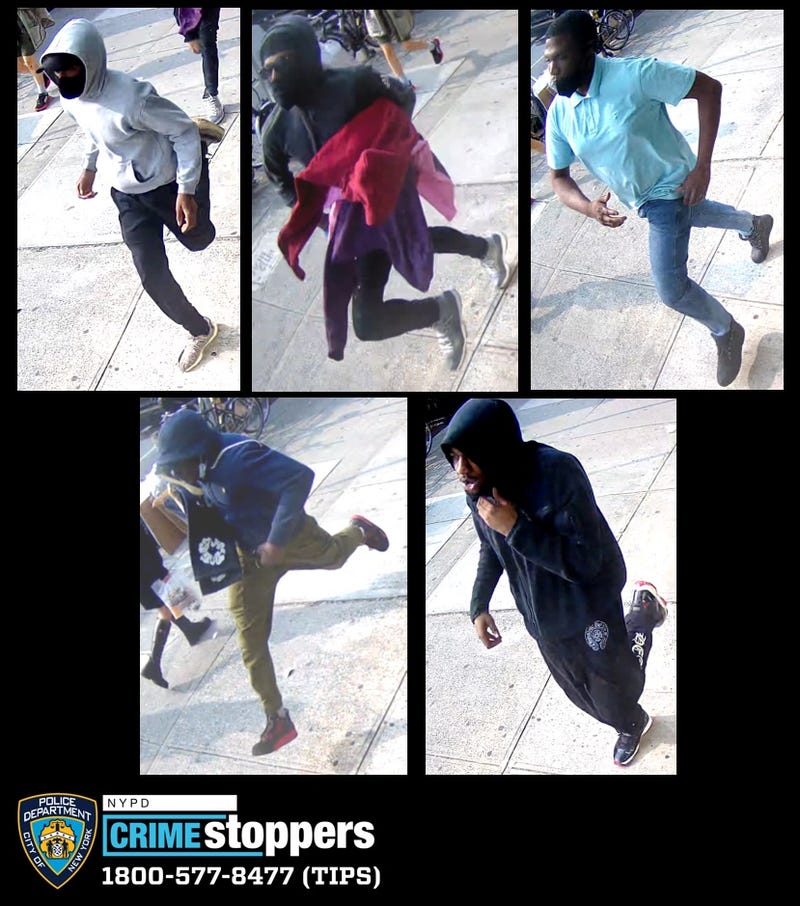 The suspects made off with $10,700 in merchandise from AVA Galerie, police said