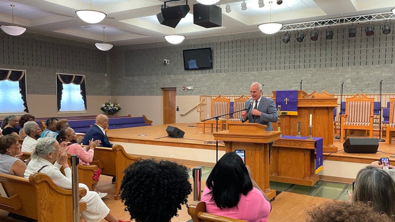 Sen. Bob Casey got a boost from his New Jersey colleague, Sen. Cory Booker, as the two campaigned together at a Black church in Philadelphia.
