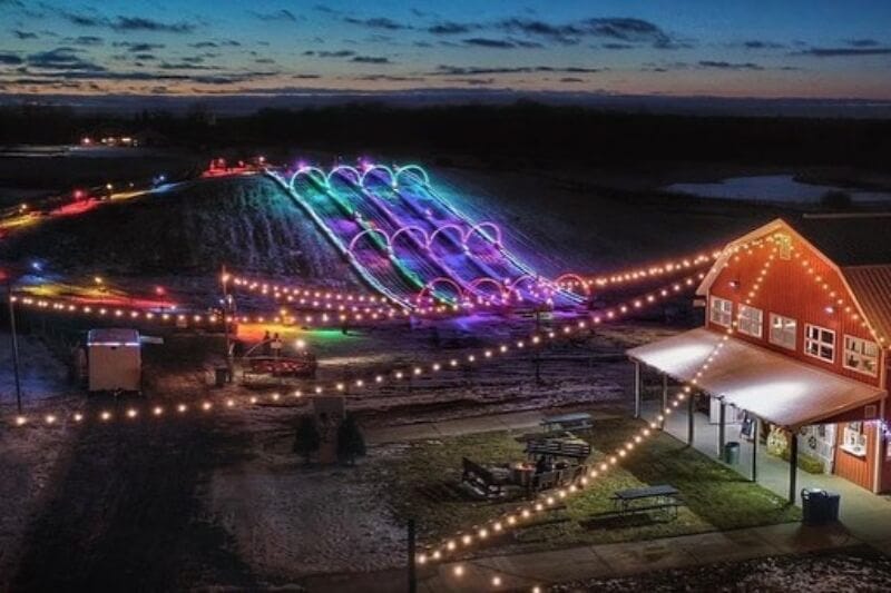 Glow tubing at Bowers School Farm