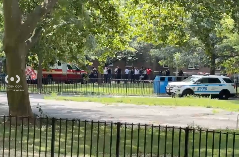 A 14-year-old was shot outside a Brooklyn NYCHA complex on Wednesday morning.