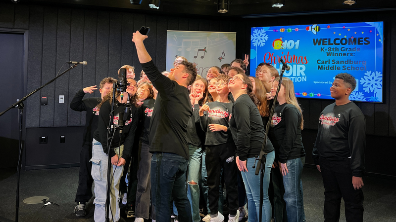 B101's 2024 K-8 Christmas Choir Competition Champions Carl Sandburg Middle School Performs at B101