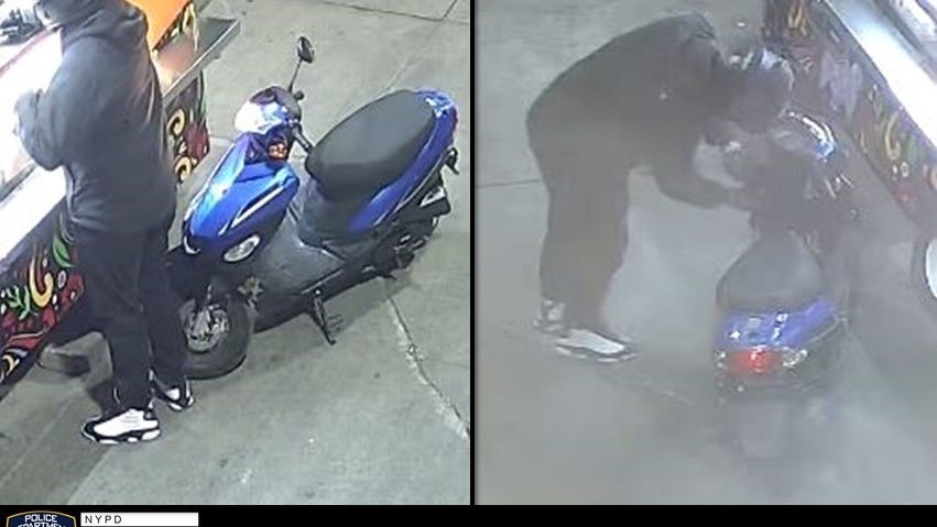 Thief on scooter robs 3 people in 1 day, suspect sought