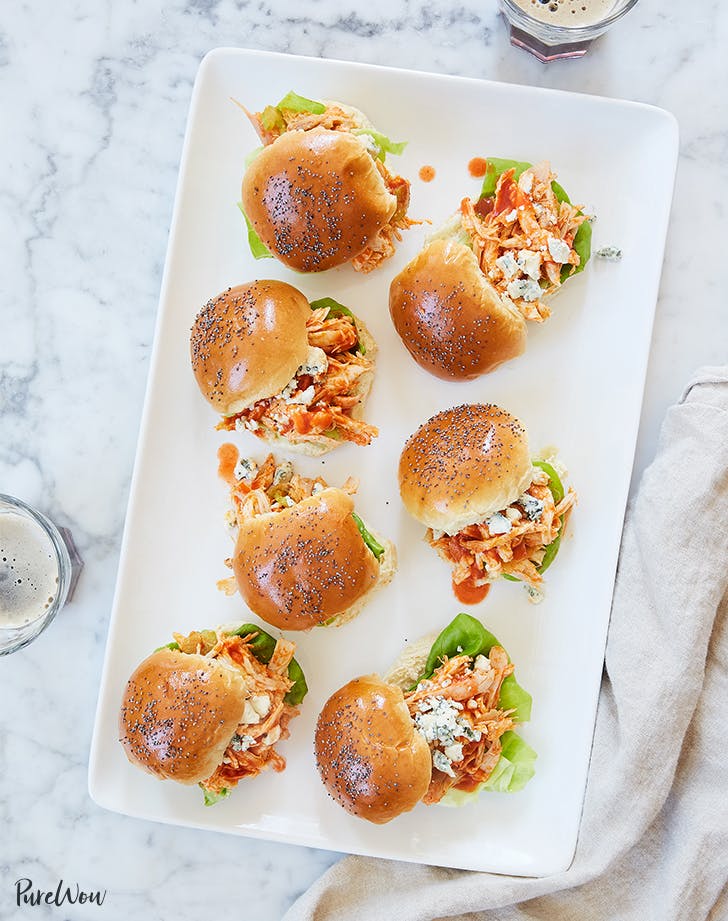 Easy buffalo chicken sliders