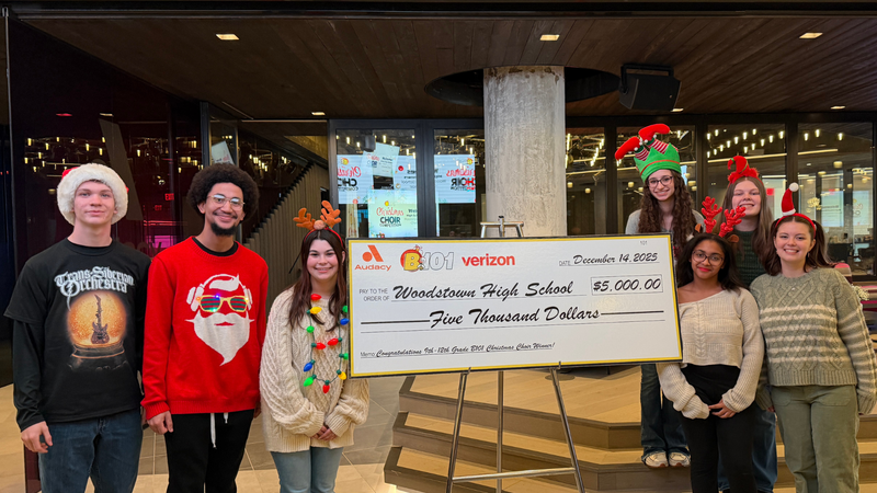 B101's 2025 High School Christmas Choir Competition Champions Woodstown High School Performs at B101