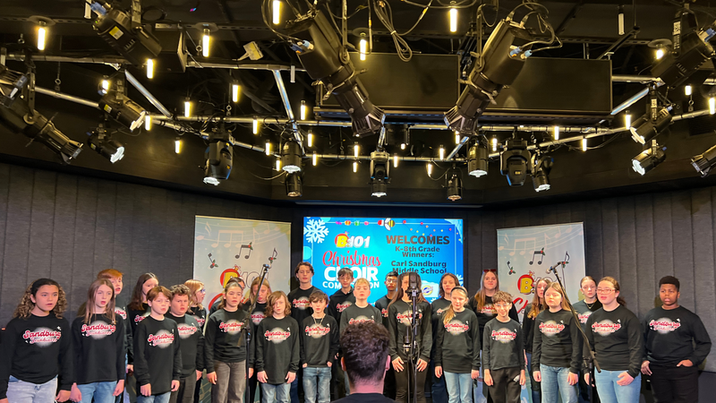 B101's 2024 K-8 Christmas Choir Competition Champions Carl Sandburg Middle School Performs at B101
