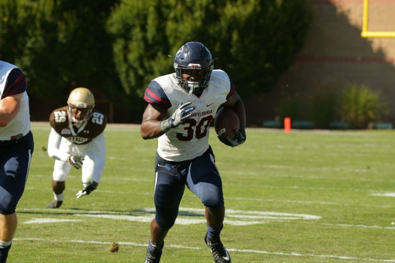 Senior running back Karekin Brooks is the fourth all-time leading rusher in Penn football history.