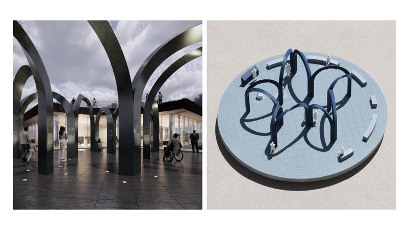 The final design for the permanent memorial for the victims of the white supremacist attack at Tops Friendly Market on May 14, 2022, which claimed the lives of 10 Black people.