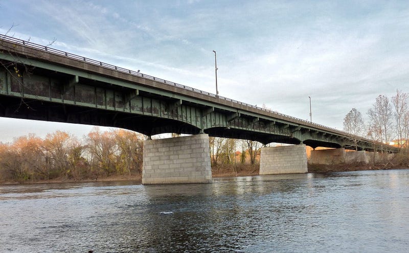 Scudder Falls Bridge as seen from the Pennsylvania side.