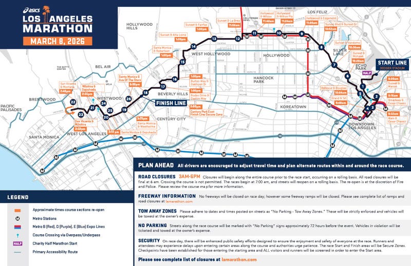 LA Marathon Street Closure 
