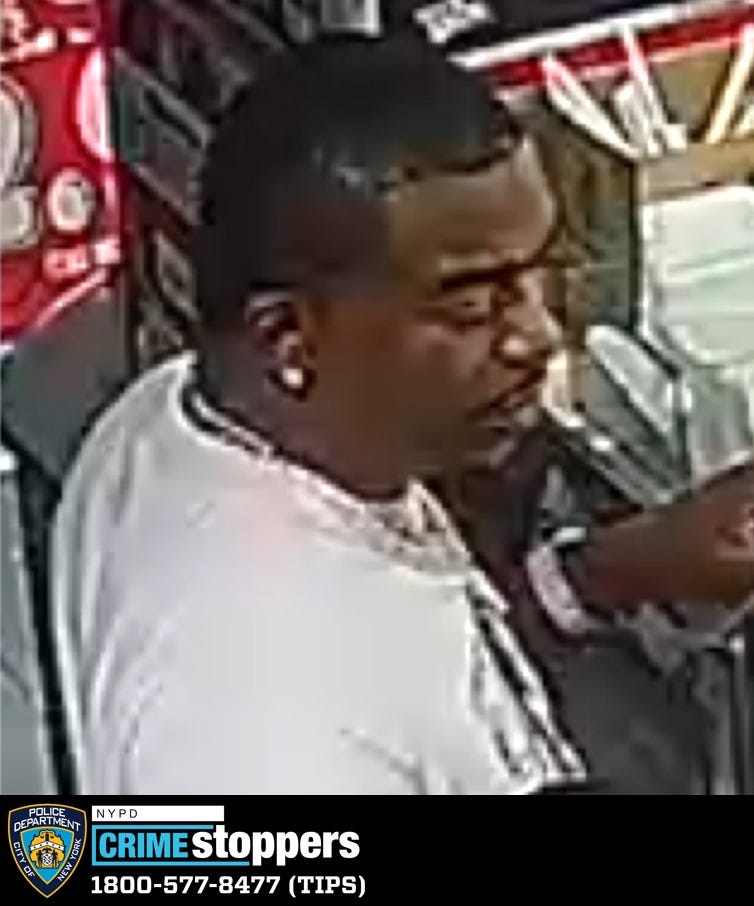 An image of the suspect captured by a surveillance camera.