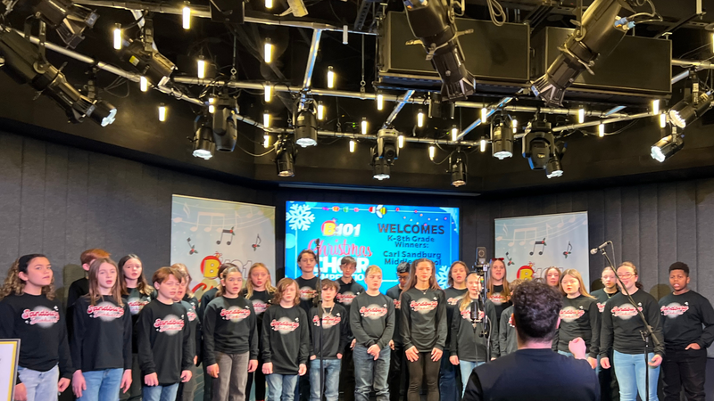 B101's 2024 K-8 Christmas Choir Competition Champions Carl Sandburg Middle School Performs at B101