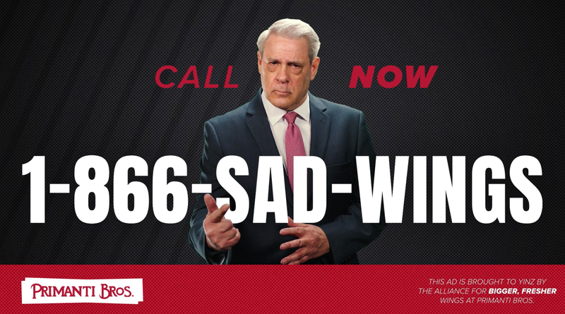 Primanti Bros. sad wings billboard