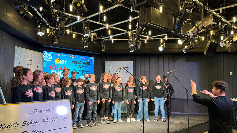 B101's 2024 K-8 Christmas Choir Competition Champions Carl Sandburg Middle School Performs at B101