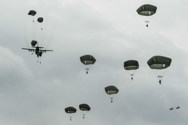Over 1,000 U.S. paratroopers participate in largest airborne operation since WWII to commemorate 75th anniversary of D-Day.